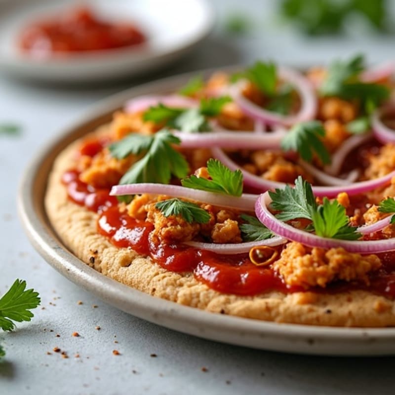 BBQ Chicken Flatbread Pizza with Greek Yogurt Crust