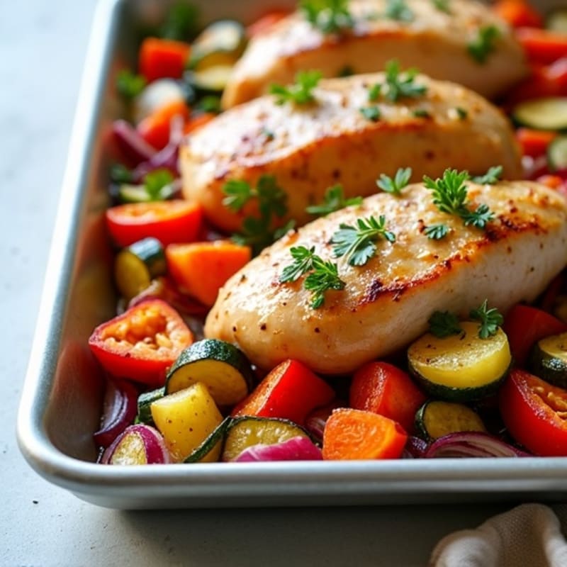 Sheet Pan Roasted Turkey and Colorful Vegetables