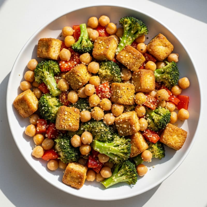 Roasted Vegetable and Chickpea Bowl