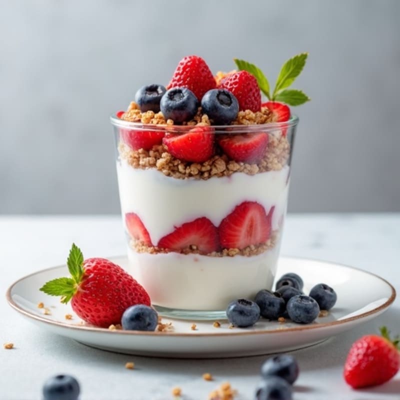 High-Protein Greek Yogurt Parfait with Berries