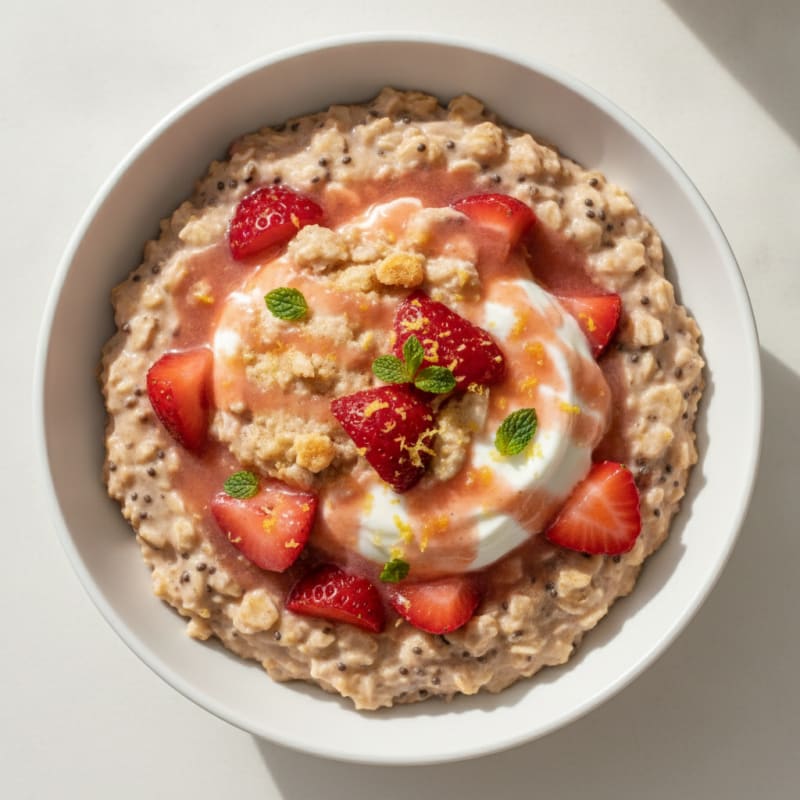 Strawberry Shortcake Overnight Oats