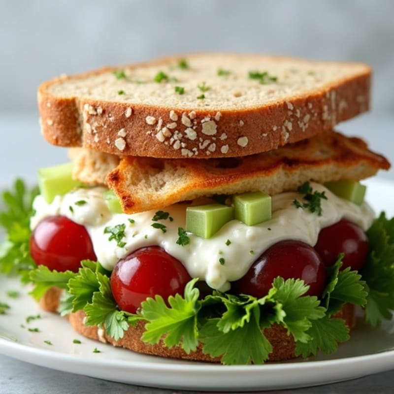 Herb-Roasted Chicken and Greek Yogurt Salad Sandwich