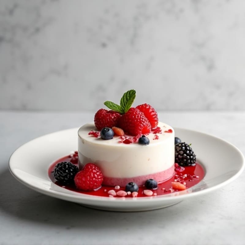 Silky Greek Yogurt Protein Mousse with Berries
