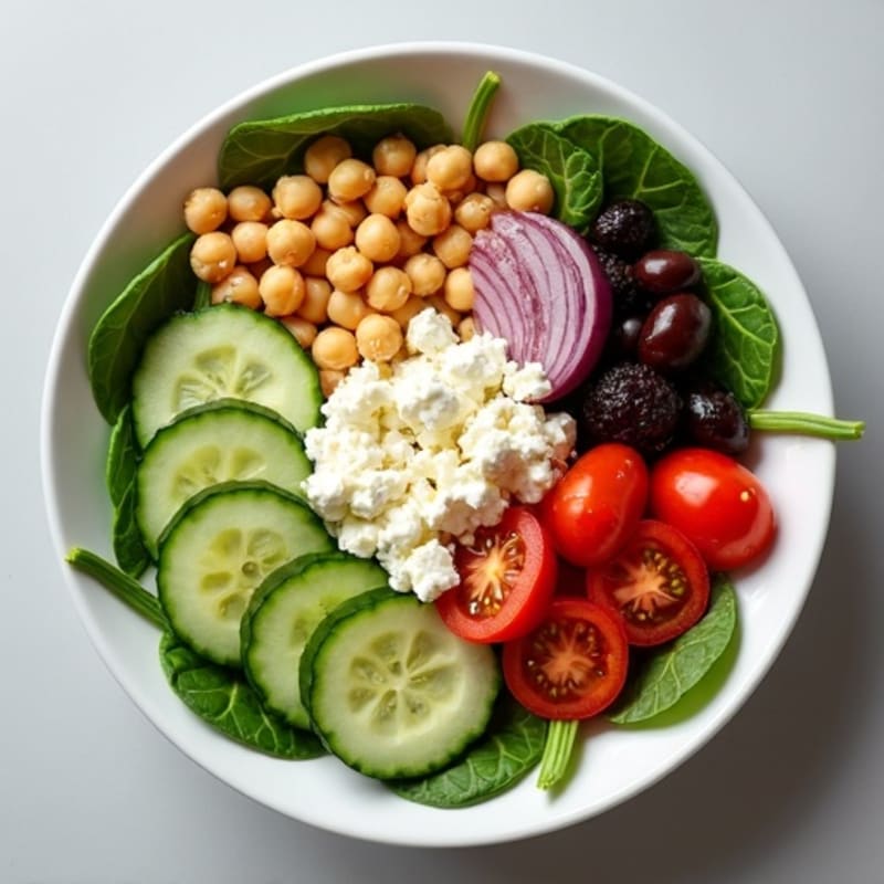 No-Cook Greek Chickpea Protein Bowl