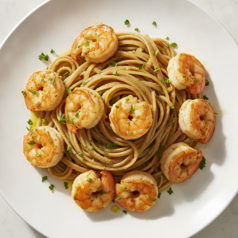 Garlic Butter Shrimp Scampi with Linguine