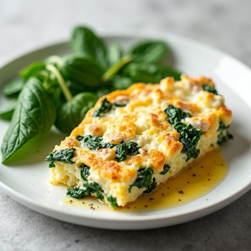 Egg White and Turkey Spinach Scramble with Cottage Cheese