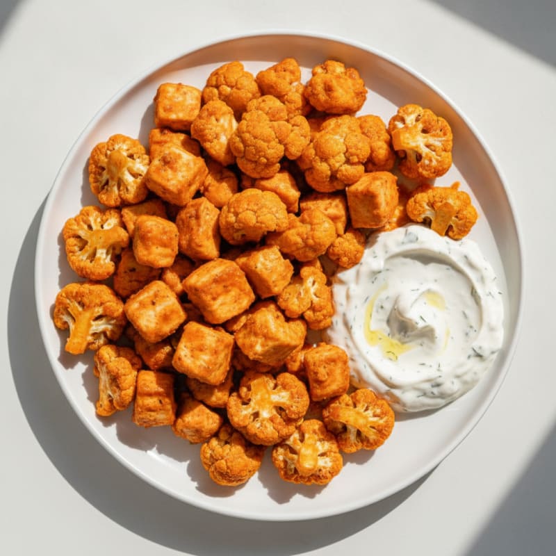 Buffalo Cauliflower Bites with Ranch Dip