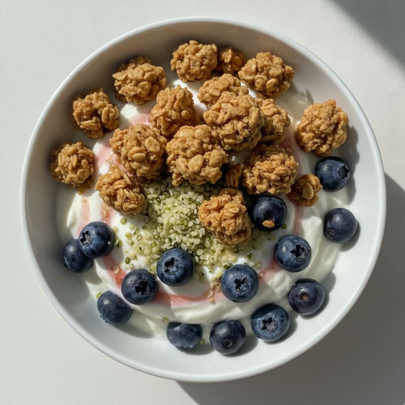 Greek Yogurt Parfait with Berries and Protein Granola
