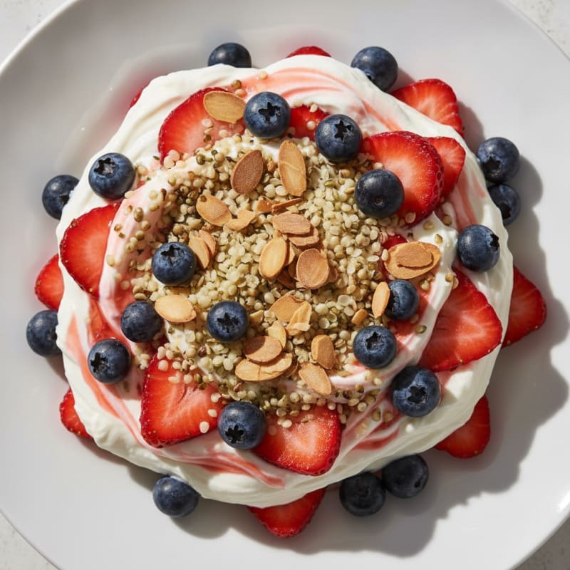 Greek Yogurt Protein Parfait with Mixed Berries