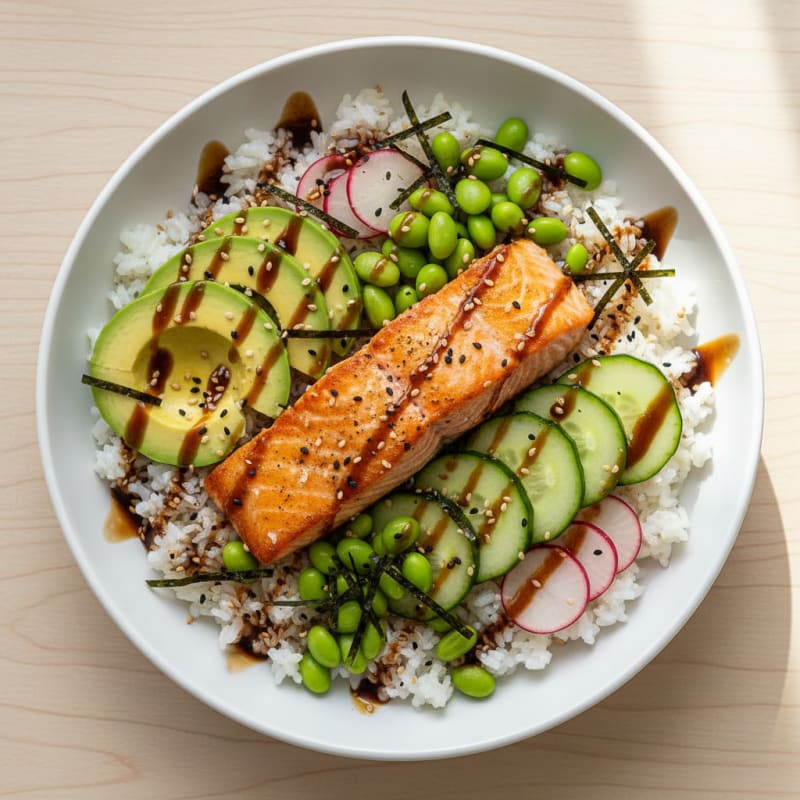 Salmon Sushi Rice Bowl