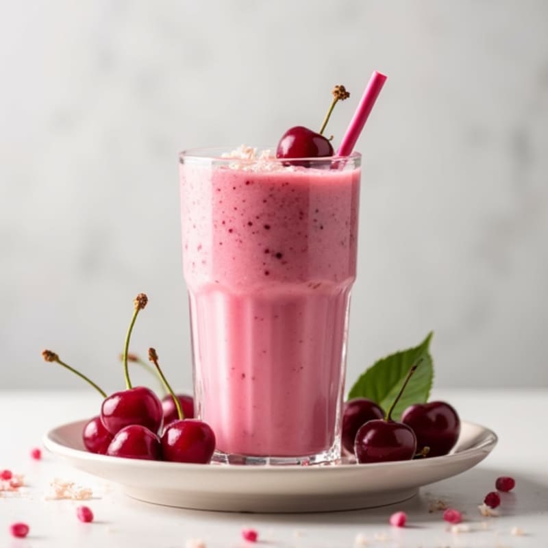 Creamy Cherry-Vanilla Protein Smoothie