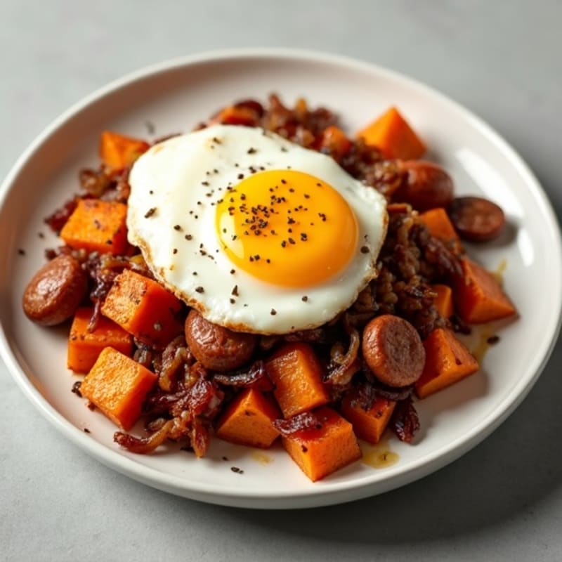 Maple-Roasted Sweet Potato Hash with Caramelized Onions