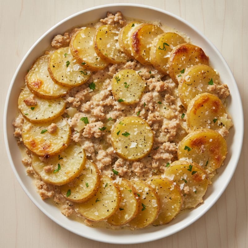 Hearty Scalloped Potatoes with Herbs