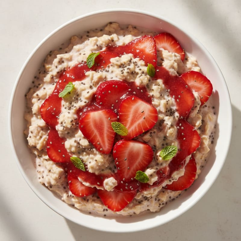 Strawberry Shortcake Overnight Oats