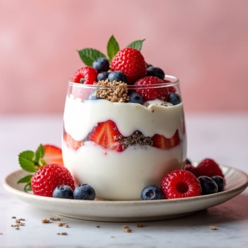 Creamy Greek Yogurt Protein Parfait with Mixed Berries