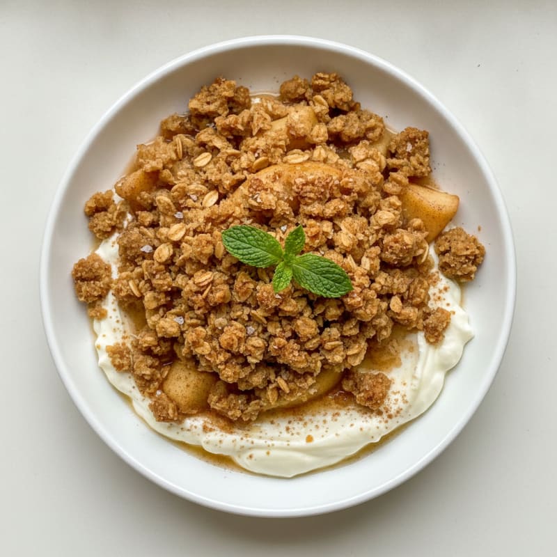 Baked Apple Crumble with Oat Topping