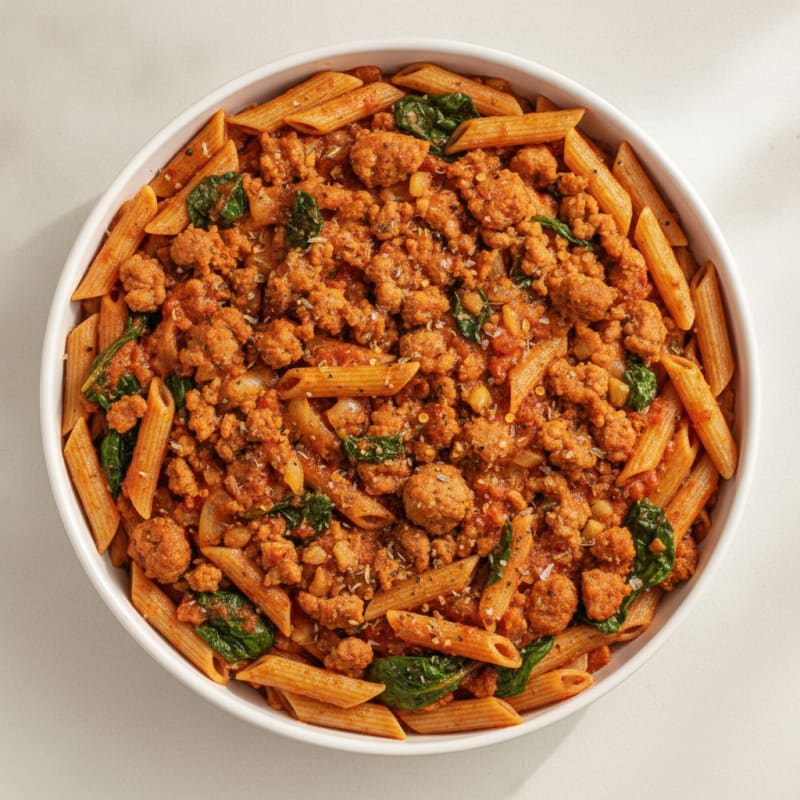 Sausage and Tomato Pasta Skillet