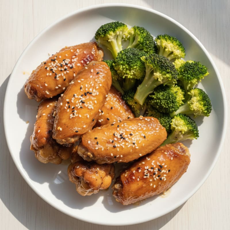Honey-Glazed Chicken Wings with Sesame