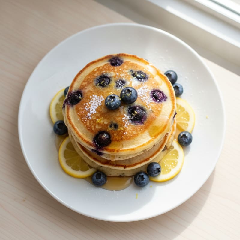 Blueberry Lemon Ricotta Pancakes