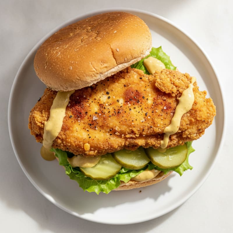 Buttermilk Fried Chicken Sandwich with Pickles