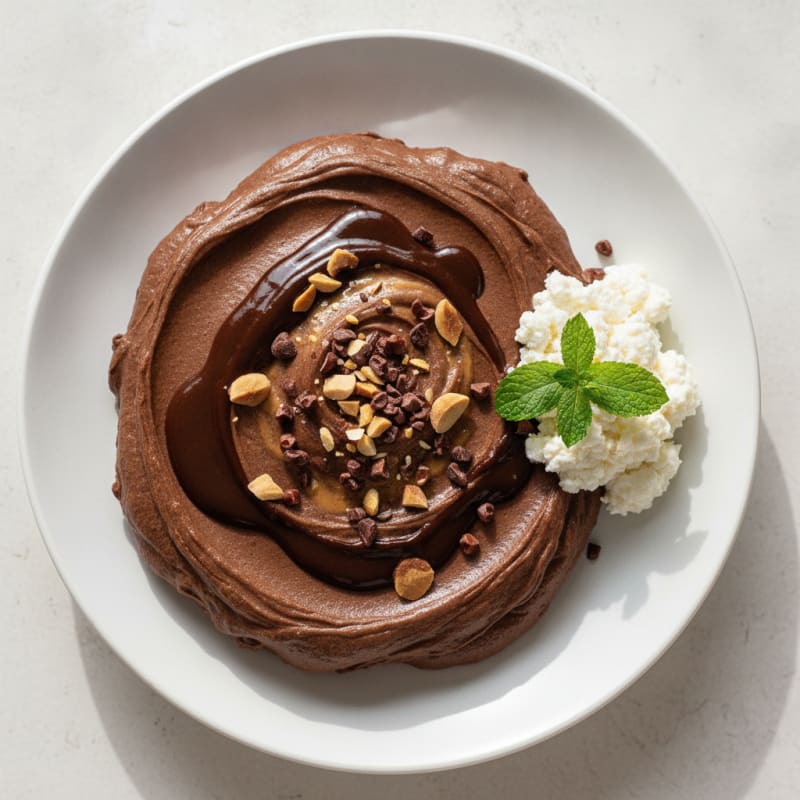 Chocolate Protein Mousse with Silky Cottage Cheese