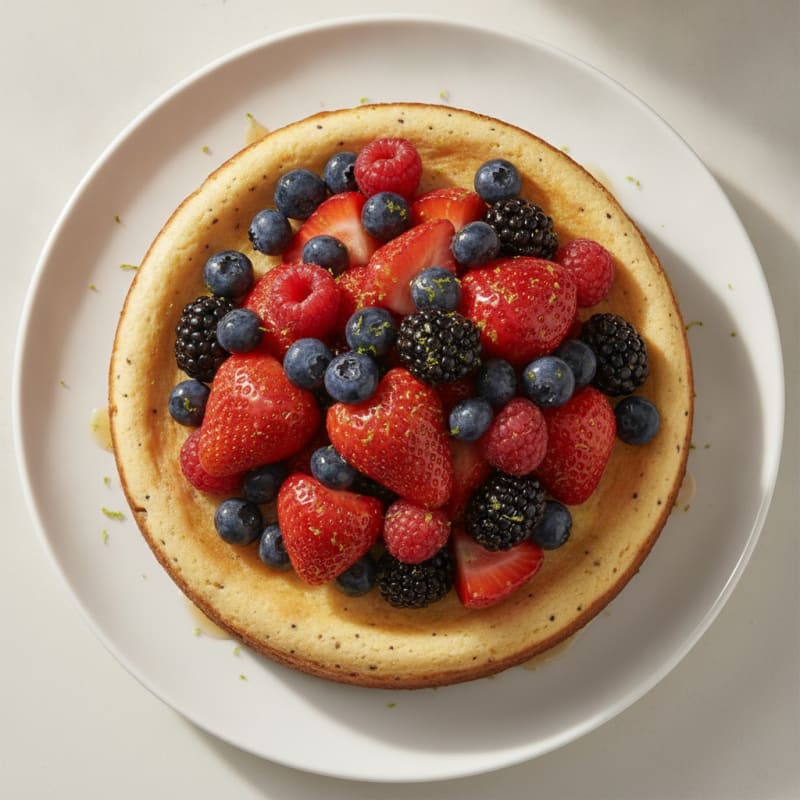 Vanilla Protein Cheesecake with Mixed Fruit