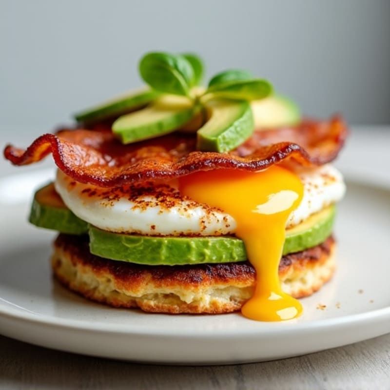 Crispy Turkey Bacon and Avocado Stack