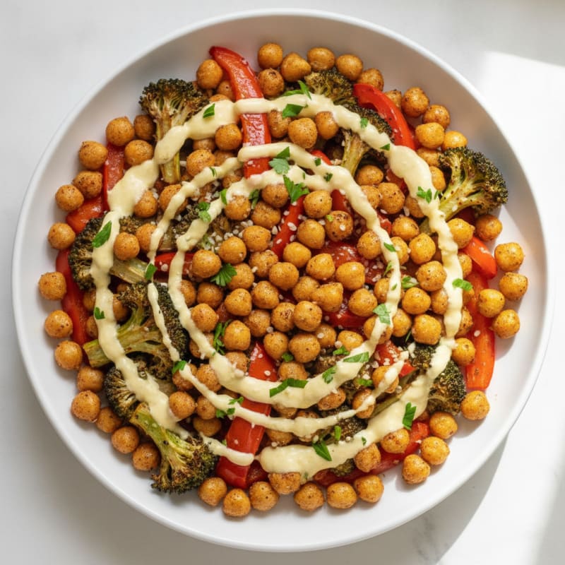 Roasted Vegetable and Chickpea Power Bowl