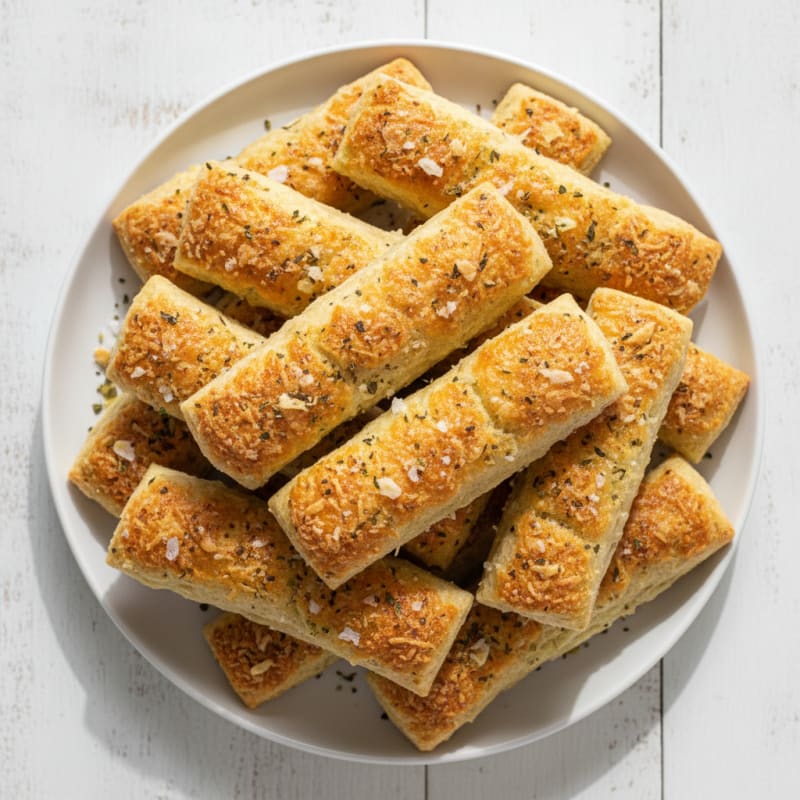Garlic Parmesan Protein Breadsticks