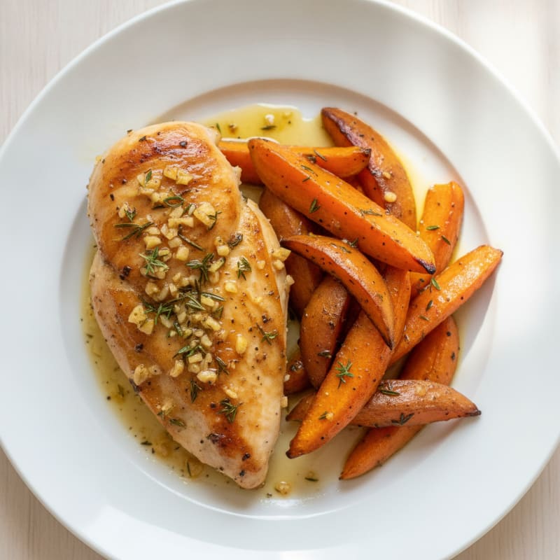 Garlic Herb Roasted Chicken with Root Vegetables