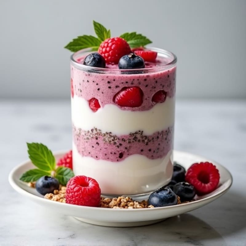 Creamy Greek Yogurt Protein Parfait with Mixed Berries