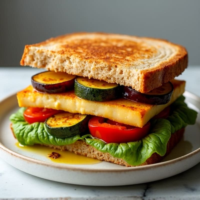 Crispy Roasted Vegetable Panini