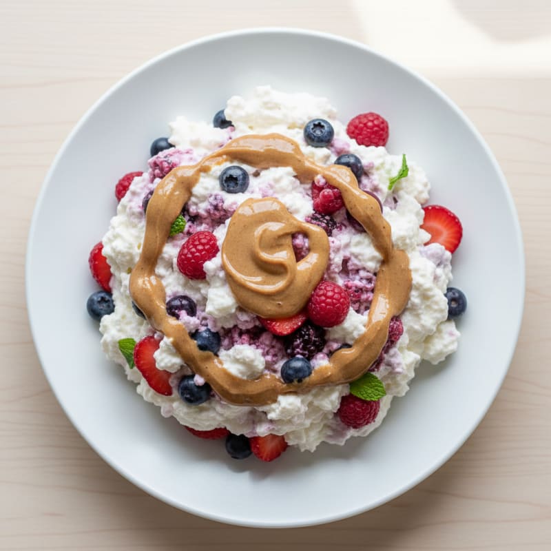 Silky Greek Yogurt Protein Mousse with Mixed Berries