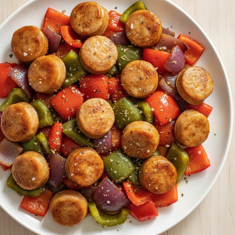 Sheet Pan Sausage and Peppers