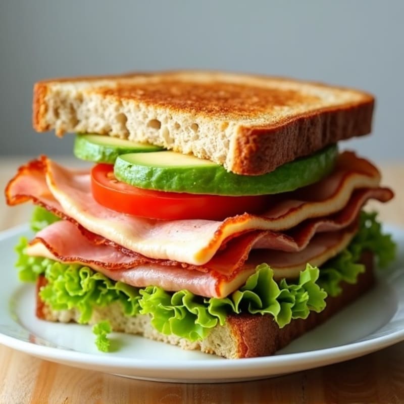 Stacked Turkey Club with Fresh Avocado