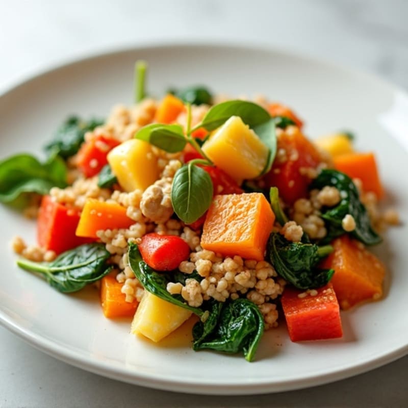 Egg and Ground Turkey Veggie Scramble