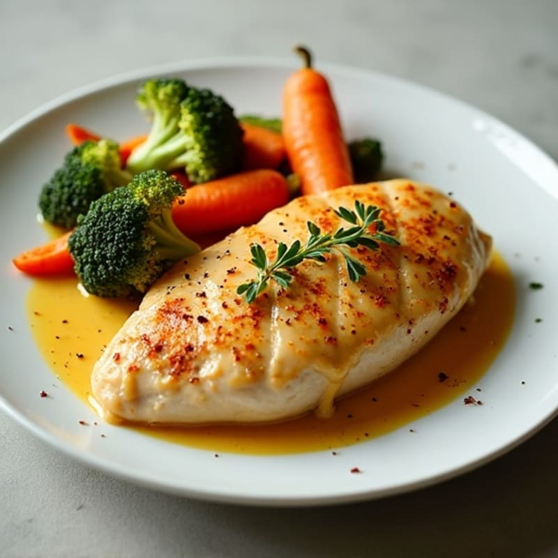 Creamy Coconut Spiced Chicken with Roasted Vegetables