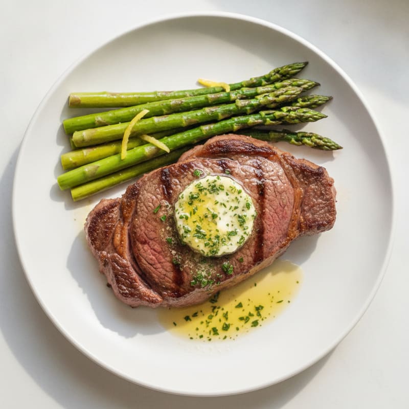 Pan-Seared Steak with Garlic Herb Butter