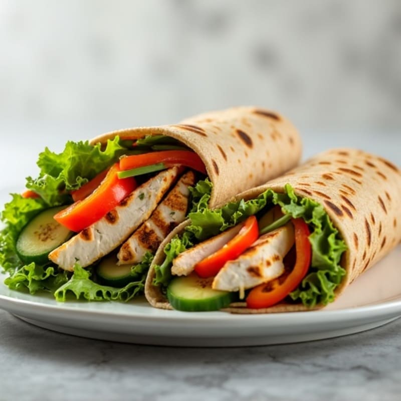 Fresh Grilled Chicken and Crisp Veggie Wrap