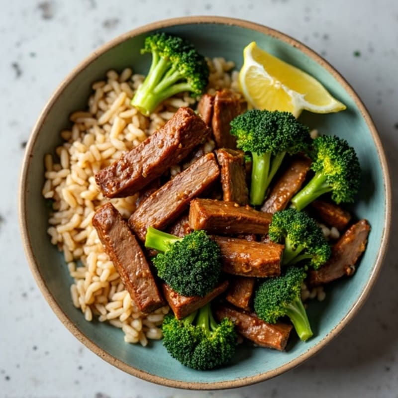Ginger Garlic Beef and Crispy Broccoli Stir-Fry
