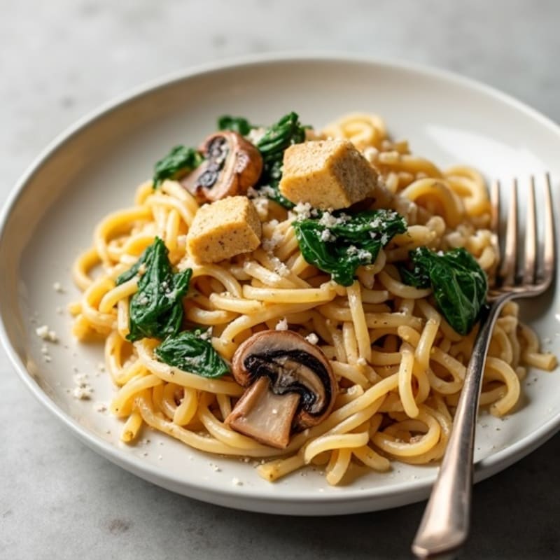 Creamy Truffle Mushroom Whole Wheat Pasta