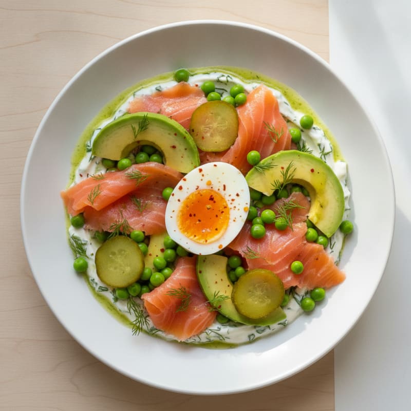 Smoked Salmon and Dill Yogurt Bowl