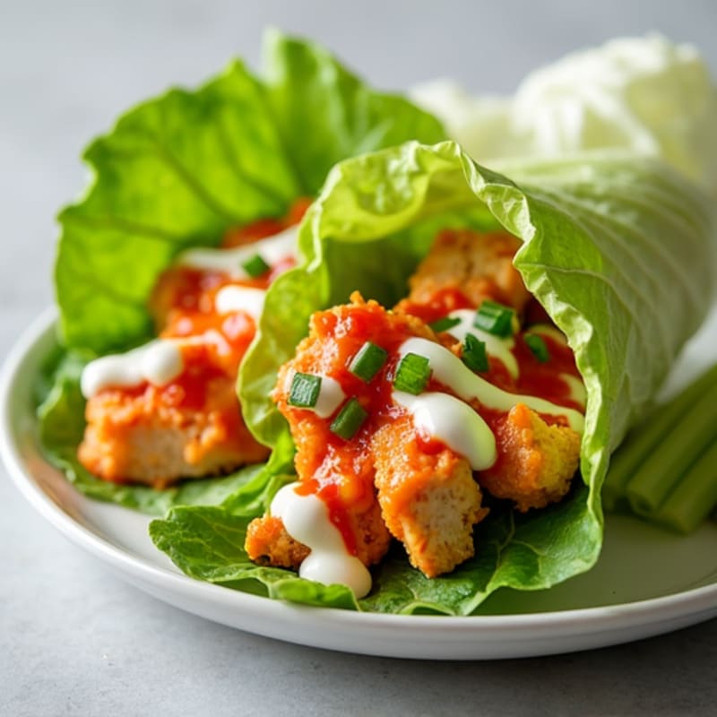 Spicy Buffalo Ranch Chicken Lettuce Wrap