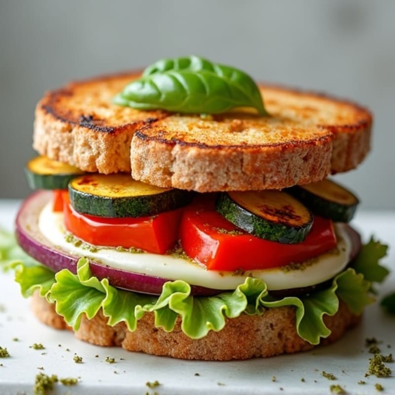 Crispy Roasted Vegetable Panini