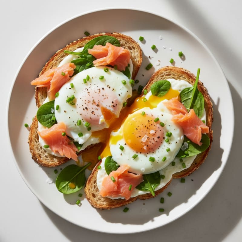Pan-Seared Egg Toast with Runny Yolk