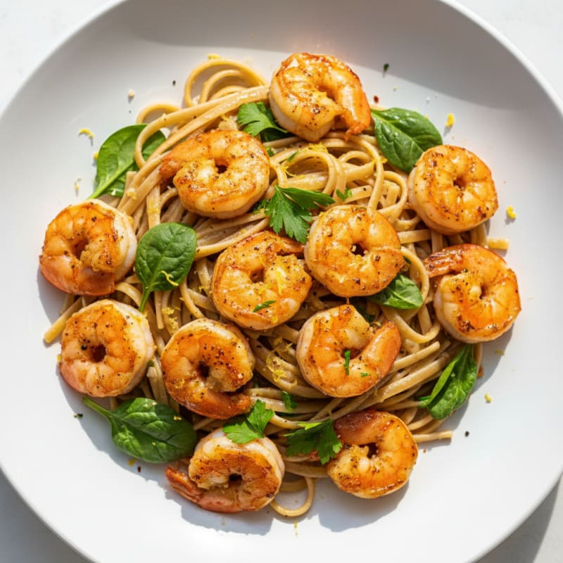 Zesty Garlic Shrimp Scampi with Linguine
