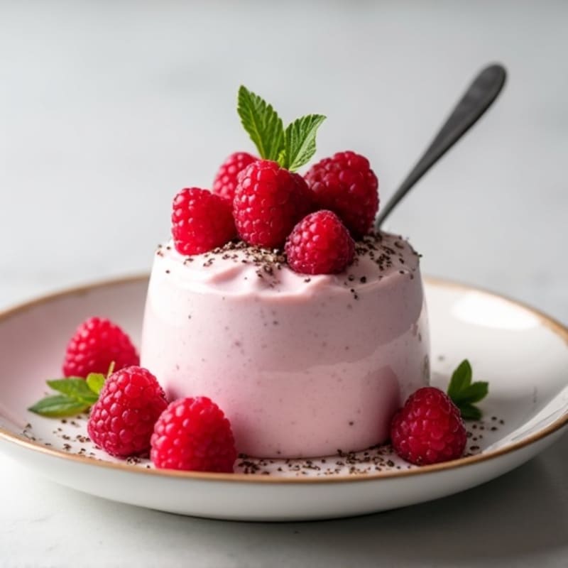 Protein-Packed Greek Yogurt Raspberry Mousse