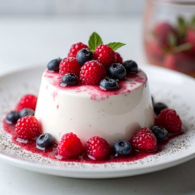 Silky Greek Yogurt Protein Mousse with Mixed Berries
