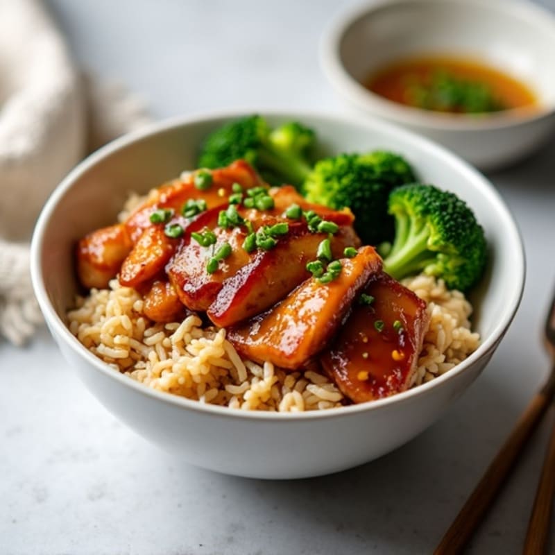 Sticky Ginger-Garlic Teriyaki Chicken Bowl