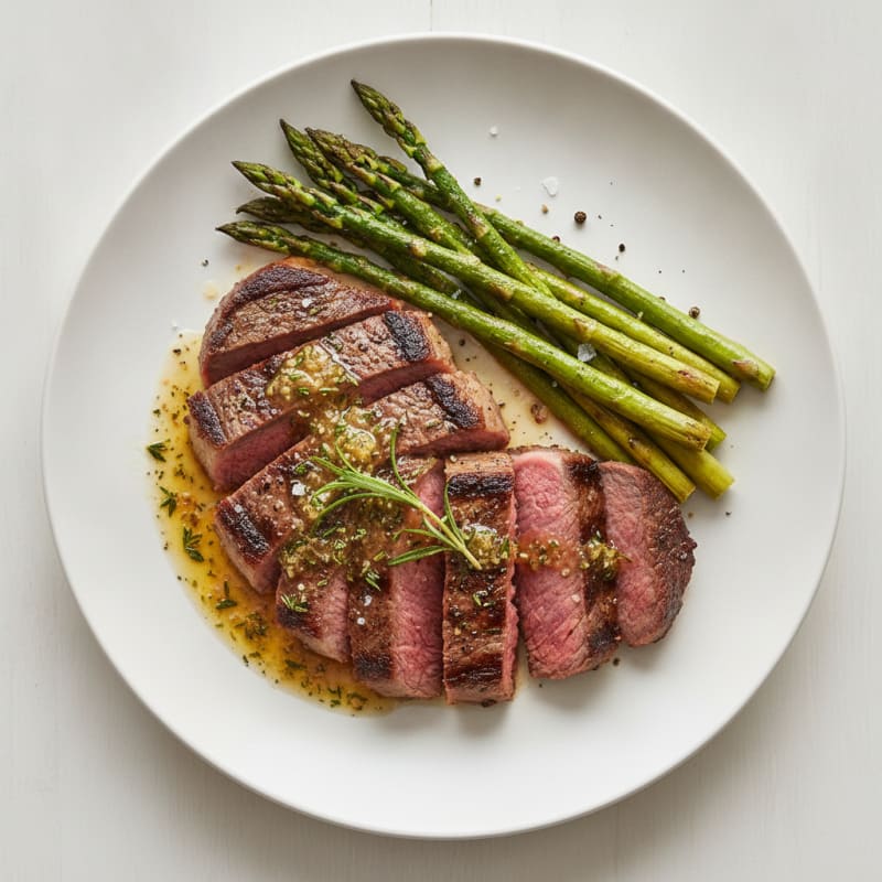 Pan-Seared Steak with Garlic Herb Butter
